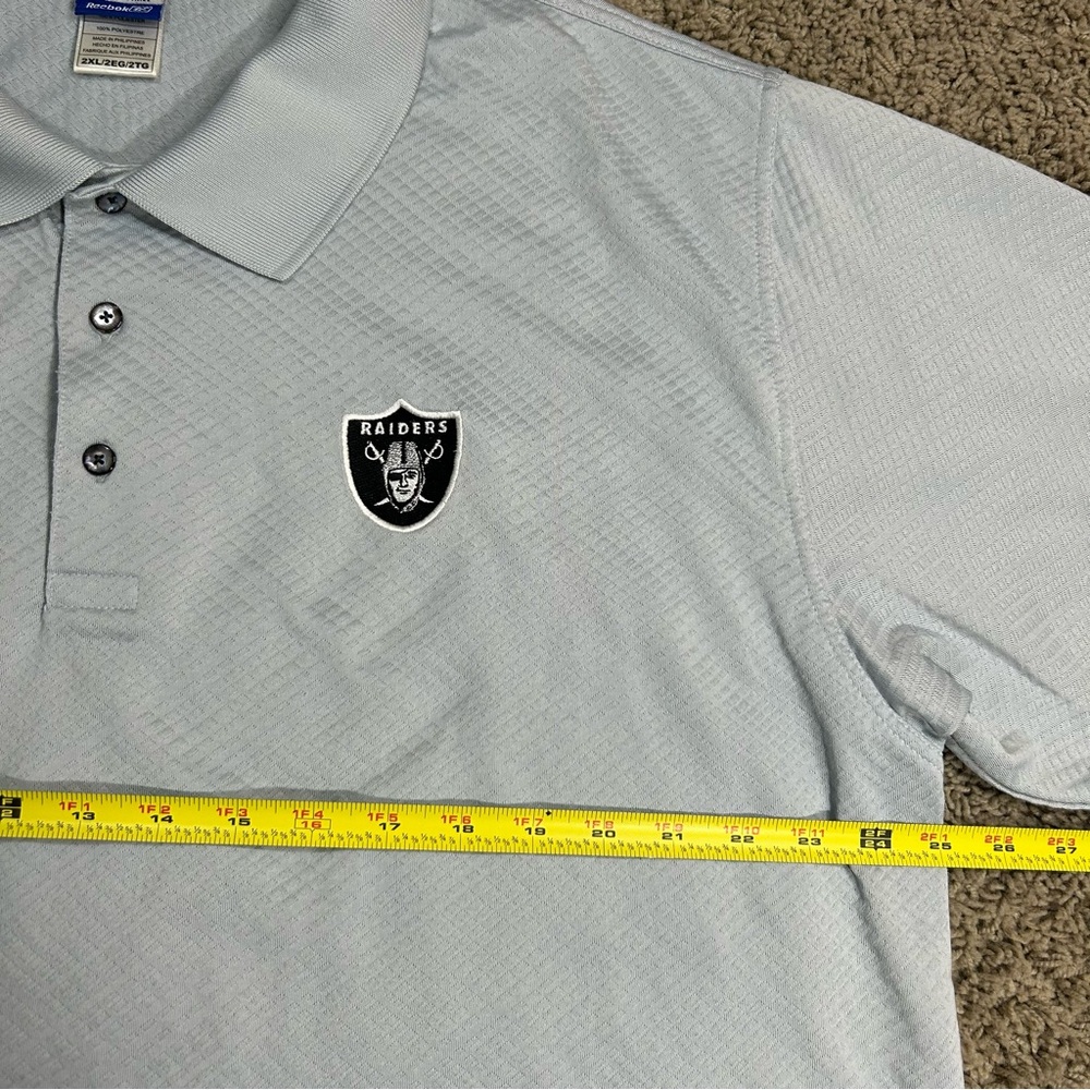 Vintage Reebok NFL Team Apparel Play Dry Men's 2XL Oakland Raiders Polo Shirt - Picture 7 of 11